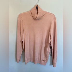 Calvin Klein Powder Pink Turtle Neck - Size Large - New With Tags